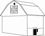Barn Coloring Quilt Pages Template Simple Coloringpages101 Online sketch template
