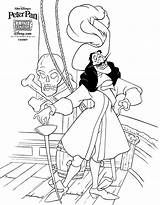 Pan Peter Coloring Pages Printable Disney Color Print Hook Captain Tinkerbell sketch template
