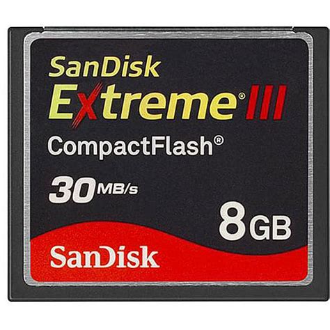 sandisk extreme iii 8gb compact flash card free shipping today