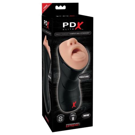 pdx elite deep throat vibrating stroker sex toys and adult