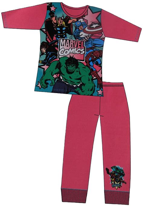 18 Girls Marvel Comics Long Pyjamas