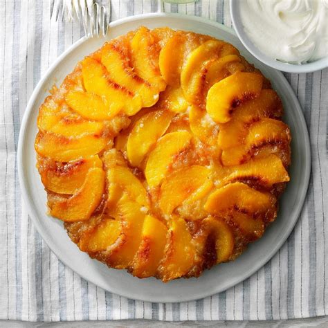 upside  peach cake recipe taste  home