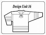 Jersey Hockey Pages Coloring Template Back Sketch sketch template