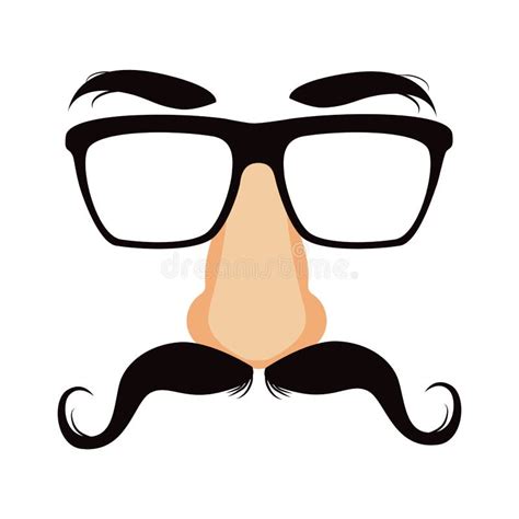 funny mustache disguise mask stock vector illustration  funny