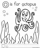Octopus Coloring Letter Pages Alphabet Printable Worksheets Color Print Letters Sheets Preschool Kids Happy Henry Words Sightwordsgame Ocean Google Animal sketch template