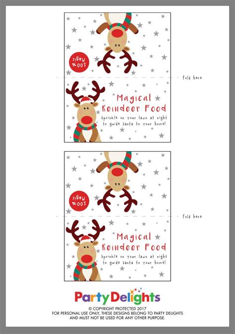 pin  melanie steele martin  christmas reindeer food label