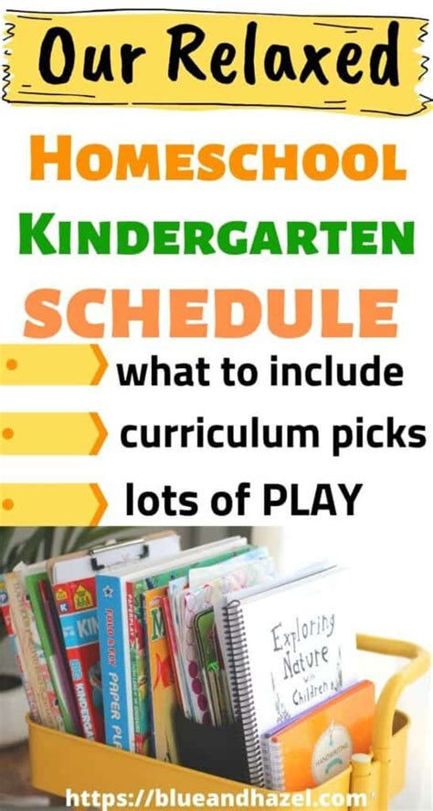 relaxed kindergarten homeschool schedule curriculum blue  hazel