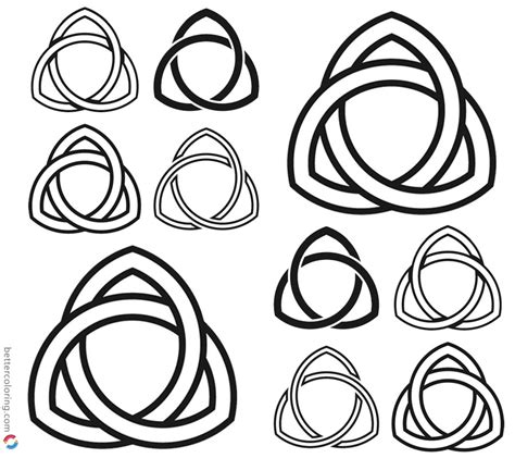 celtic knot coloring pages trinity  printable coloring pages