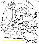 Jesus Coloring Baby Pages Manger Printable Drawing Birth Mary Getcolorings Joseph Getdrawings Color Drawings Colorings Paintingvalley sketch template