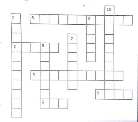 maths crossword puzzle