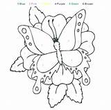 Color Coloring Butterfly Pages Numbers Zahlen Nach Blank Ausmalen Number Big Twisty Printable Schmetterling Print Animal Directions Following Worksheets Colouring sketch template