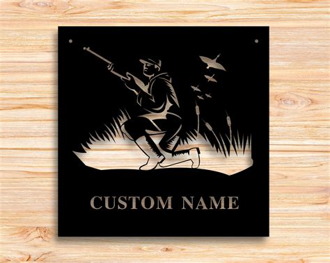 hunter gift personalized hunting signlast  signcabin etsy