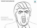 Trump Donald Kleurplaat Allbusinesstemplates Sjabloon Haga Clic sketch template