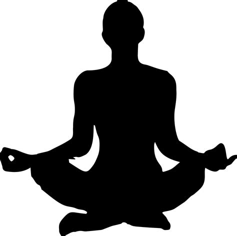 yoga clipart silhouette  getdrawings