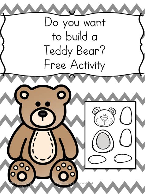 printable   teddy bear  homeschool village