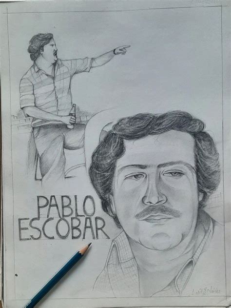 pencil sketch  pablo escobar art   pencil sketch colombian