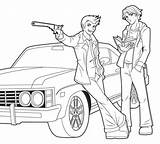 Supernatural Coloring Pages Drawing Castiel Drawings Impala Book Colouring Tv Super Cartoon Dean Spn Melissa Tyndall Sketches Printable Show Choose sketch template