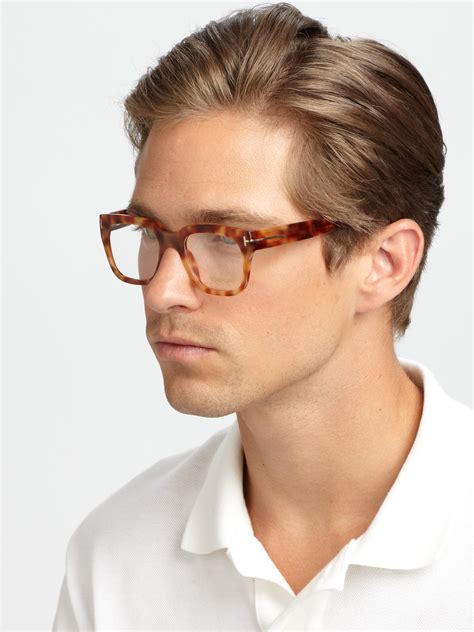 lyst tom ford plastic optical frames in brown for men