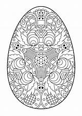 Easter Egg Coloring Pages Zentangle Intricate Pattern Vector Decorative Print Color Online Illustration sketch template