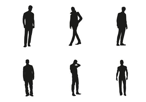 man silhouette vector art icons  graphics