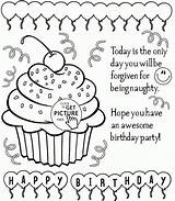 Birthday Coloring Cards Happy Pages Printable Card Adult Cupcake Kids Drawings Greeting Girl Teacher Give Cat If Scout Papa Sheets sketch template