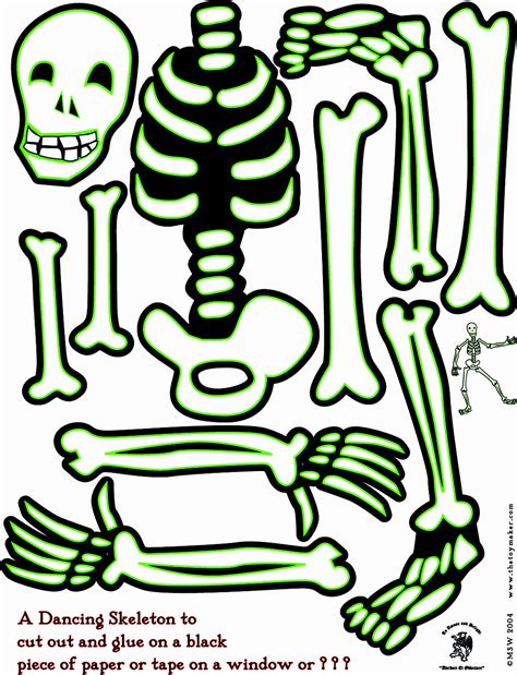 scope  work template skeleton template skeleton craft halloween