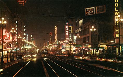 stunning real photo postcards captured street scenes  night    vintage everyday