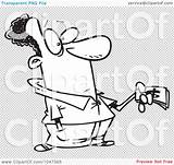 Clip Cautious Paying Outline Illustration Cartoon Man Rf Royalty Toonaday sketch template