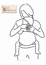 Colouring Babywearing Pages Pdf sketch template
