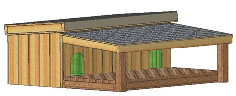 cad designed insulated dog house plans large breed weatherproof  sundeck diy ebay