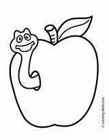 Coloring Pages Year Olds Worm Kids Simple Apple Old Printable Colouring Drawing Color Papers Fruits Pacifier Easy Print Preschoolers Potato sketch template