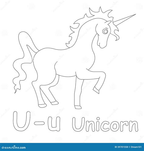 unicorn coloring page stock illustration illustration