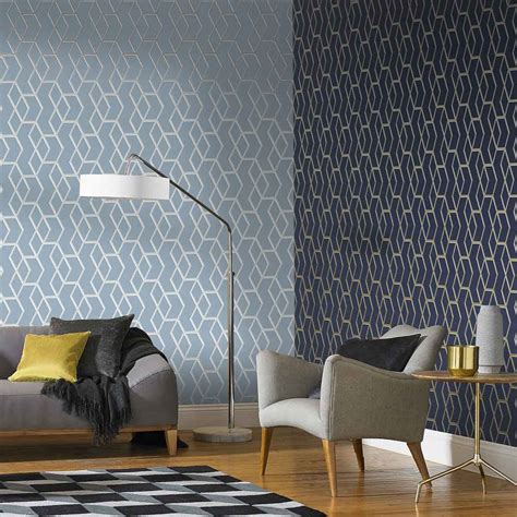 wallpaper decoration  living room  striped wallpaper  walls