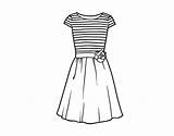 Dress Coloring Casual Fashion Coloringcrew Para Drawing Drawings Sketches Vestidos Es Desenhos Br Google sketch template