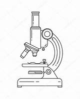 Microscope Line Drawing Logo Getdrawings Illustration Vector sketch template