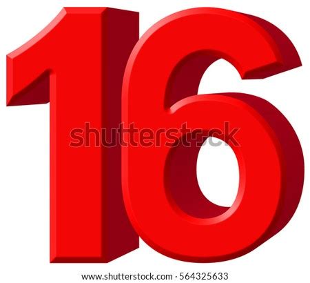 numeral  sixteen isolated  white stock illustration  shutterstock
