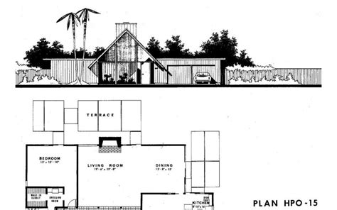 floor plan   eichler home designed  clause oakland joseph eichler architecture