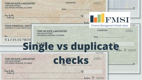 single  duplicate checksthe difference  single  duplicate checks finance