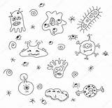 Bacteria Germs Drawing Microbe Vector Stock Figure Getdrawings Drawings sketch template
