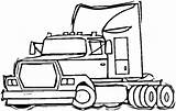 Truck Semi Coloring Pages Trucks Wheeler Trailer Printable Color Tattoos Clipart Tractor Cliparts Magnum Renault Library Transport Print Cars Drawing sketch template
