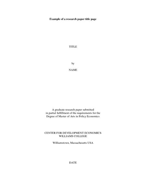 term paper title page term paper cover page format