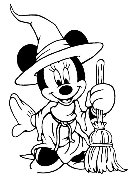 disney halloween coloring pages minnei  witch  printable