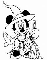 Witch Halloween Coloring Disney Pages Printable Mouse Minnie Kids Print Sheets Mickey Themed Minnei Character Thing Things Color Characters Pumpkin sketch template
