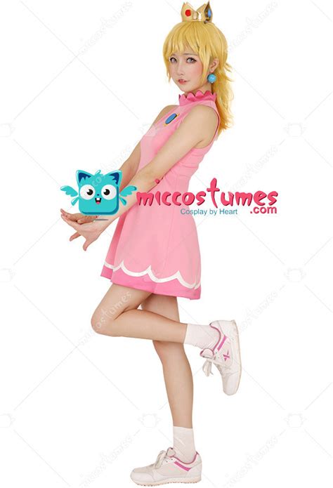 Mario Tennis Princess Peach Cosplay Costume Dress
