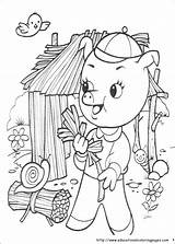 Pigs Three Little Coloring Pages sketch template