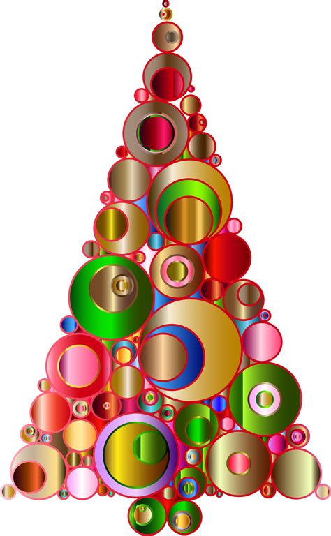 clipart colorful abstract circles christmas tree