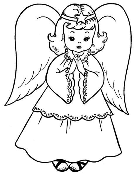 heavenly angel colouring pages