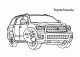 Coloring Pages Kids Car Toyota Sequoia Cars Printable Adult Colouring Sheets Super Monster Truck Books A4 4kids Cool Choose Board sketch template