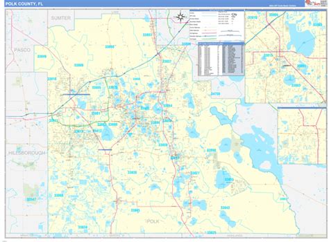 Polk County Zip Code Map – Map Vector
