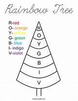 Coloring Rainbow Tree Cursive Built California Usa Change Template Twistynoodle sketch template